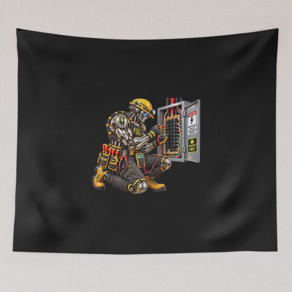 Item preview, Futuristic Cyborg Electrician High Voltage Technician designed and sold by JAR Designs and Development.