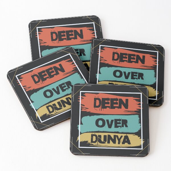 Item preview, Deen Over Dunya - Islamic Brushstroke Typography Reminder Streetwear Design (V.1) designed and sold by D-Islamic.