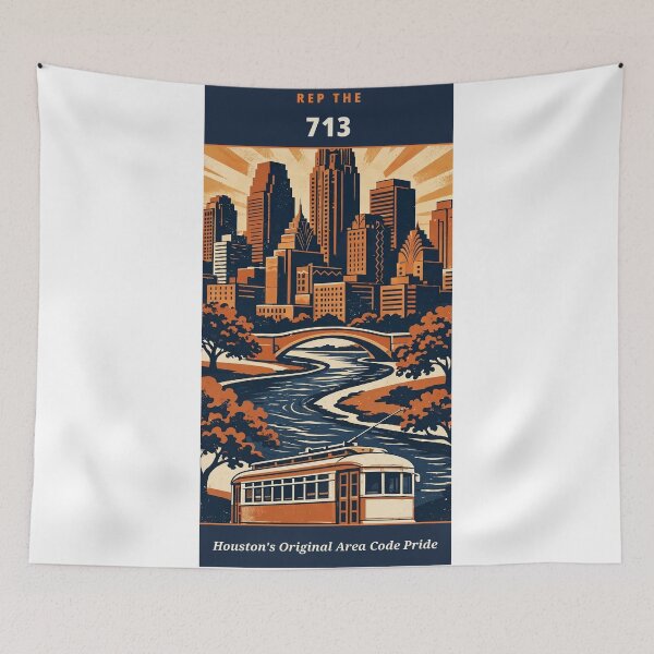 Item preview, The 713 Houston Urban Culture Poster Wall Art designed and sold by HTown Greek Supply.