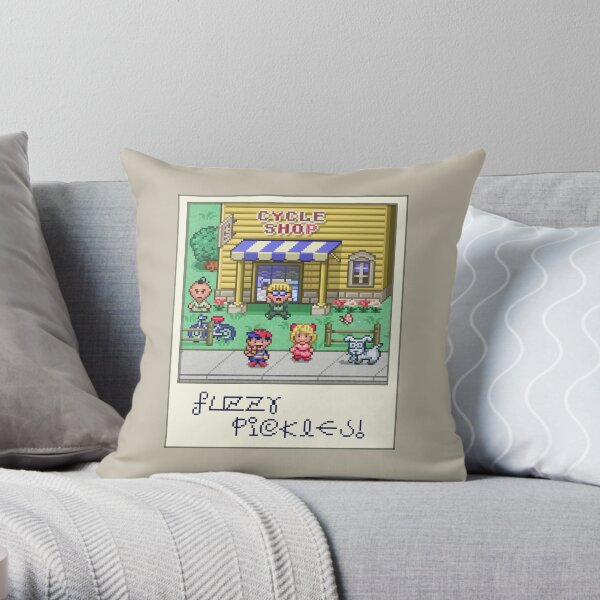 Fuzzy Pickles Throw Pillow
