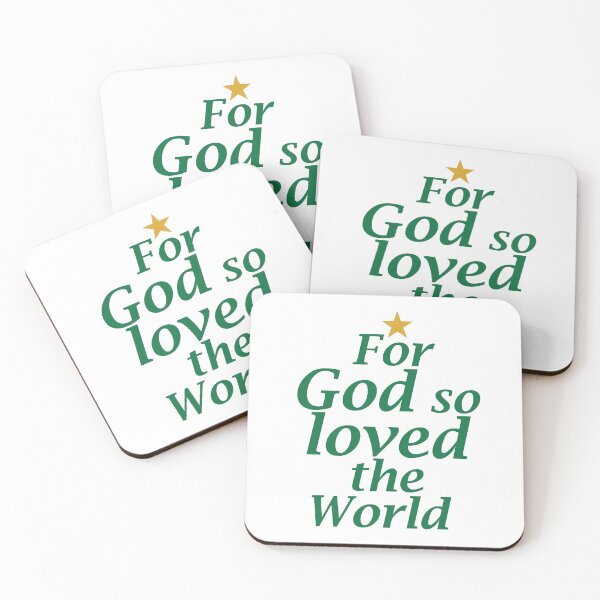 Item preview, Christmas Tree Verse For God So Loved The World Christian Sticker Greeting Card  designed and sold by Rolographics1.
