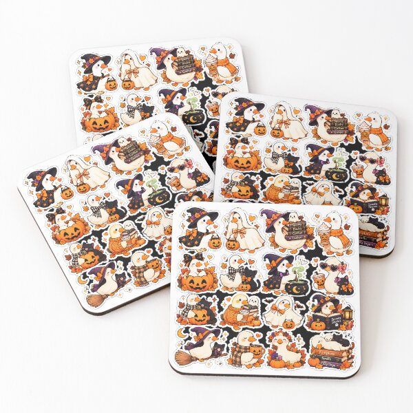Item preview, Cute Spooky Goose Sticker Sheet – Kawaii Halloween Geese    designed and sold by PaginaBrew.