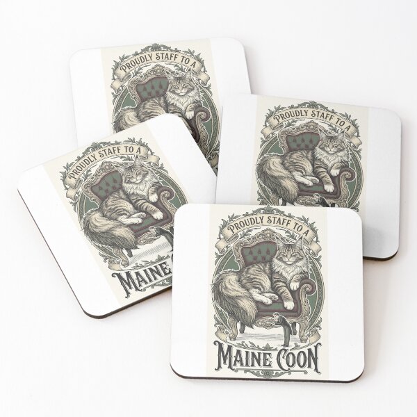 Item preview, Proudly Staff to a Maine Coon – Funny Cat Owner Humor & Maine Coon Lover Gift designed and sold by FitEnvy.