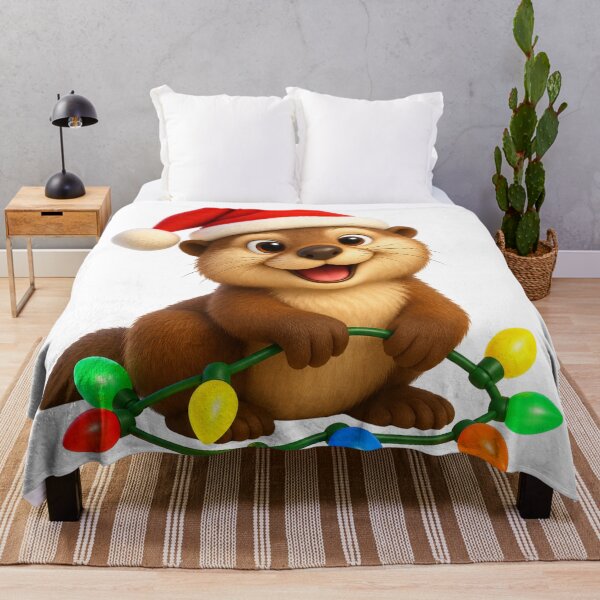 Item preview, Cozy Sea Otter Christmas designed and sold by Sillytoe.