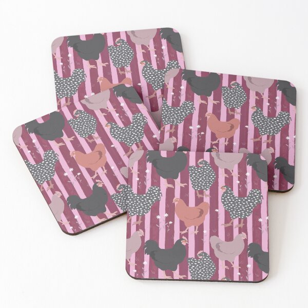 Item preview, Pink Chickens  designed and sold by April Long Designs.
