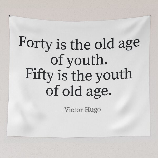 Item preview, Quote Graphic: Victor Hugo on Aging and Youth designed and sold by Merx Gifts.
