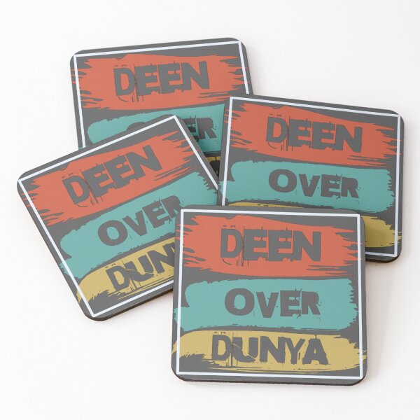 Item preview, Deen Over Dunya - Islamic Brushstroke Typography Reminder Streetwear Design (V.2) designed and sold by D-Islamic.
