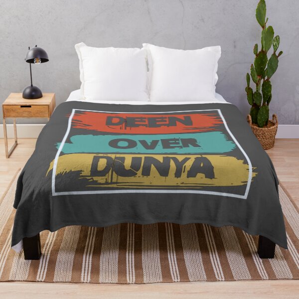 Item preview, Deen Over Dunya - Islamic Brushstroke Typography Reminder Streetwear Design (V.2) designed and sold by D-Islamic.