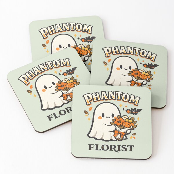Item preview, Phantom Florist Cute Ghost with Autumn Bouquet designed and sold by  MAD's Recreation Studio.