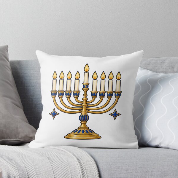 Item preview, Golden Hanukkah Menorah With Nine Flames designed and sold by Philippa Shop.