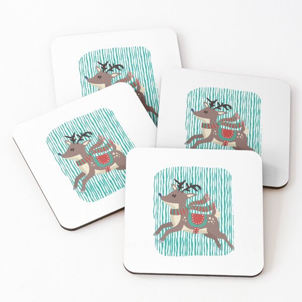 Item preview, Happy Reindeer Christmas Seamless Pattern designed and sold by IvysCreativityHouse.