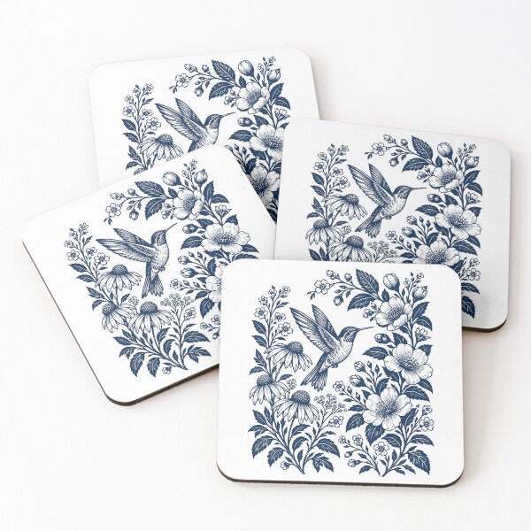 Item preview, Hummingbird Floral Botanical Wildflowers  designed and sold by YalenArt.
