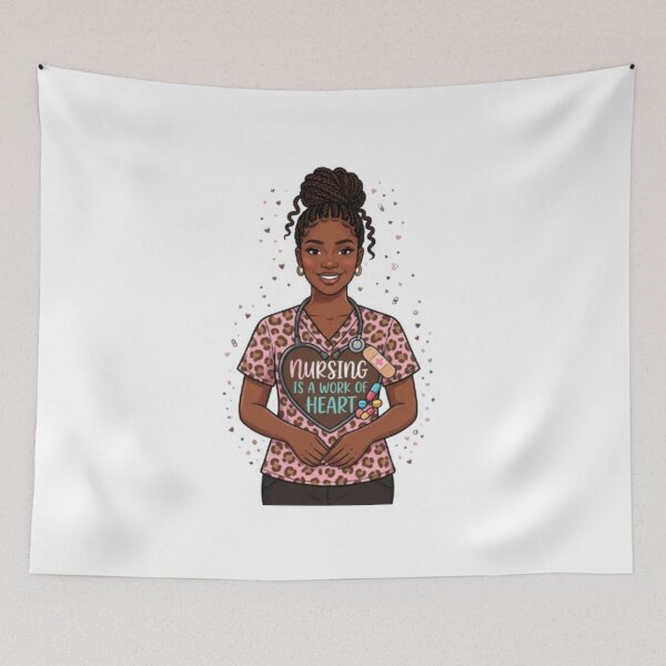 Item preview, Nursing Is A Work of Heart designed and sold by tellit24seven.