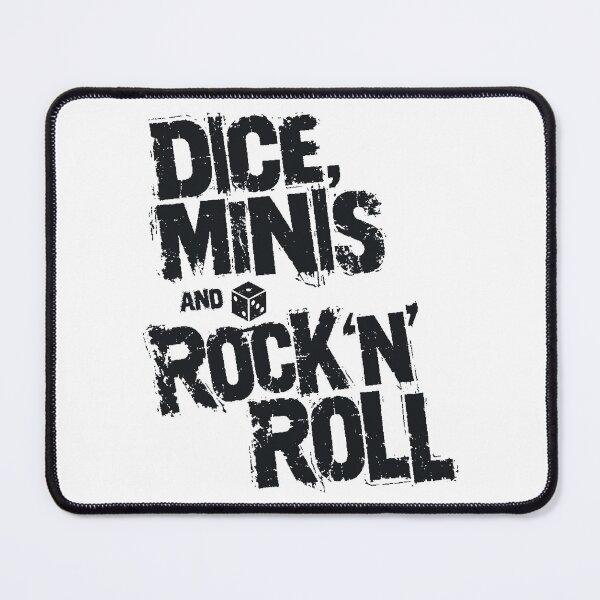 Item preview, Dice Minis and Rock ’n’ Roll black designed and sold by WUSCHELWORKS.