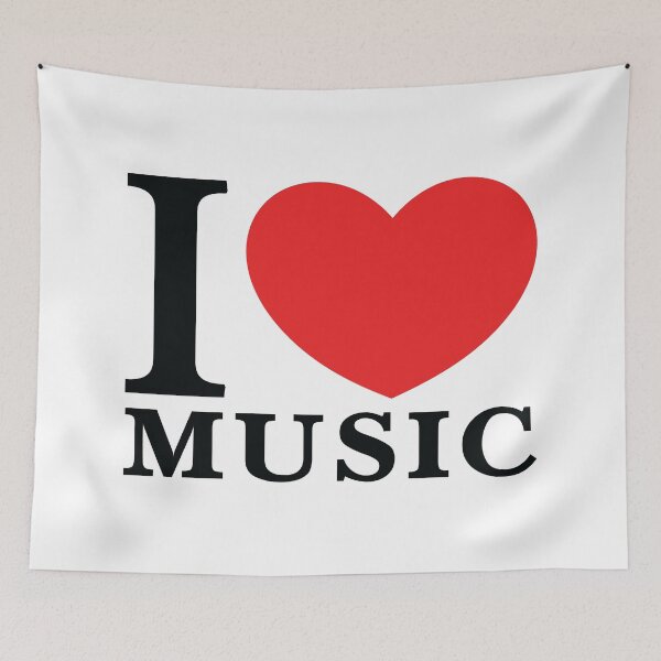 Item preview, I Love Music - Heart Music Lover designed and sold by Marshallamoakohene.