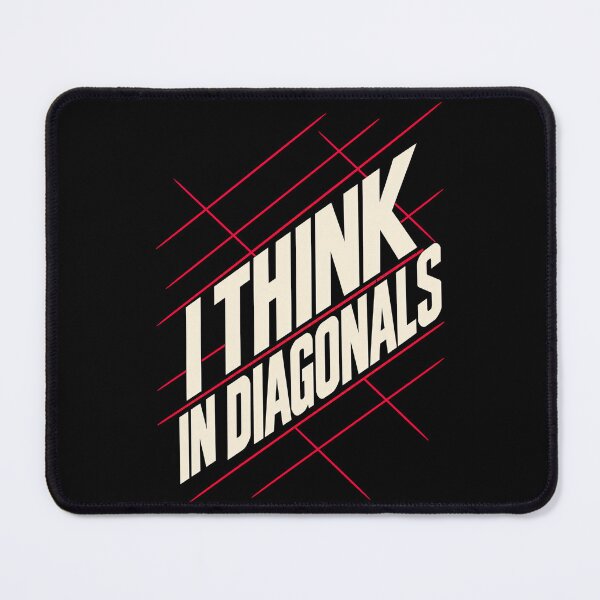 Item preview, Think In Diagonals Chess Typography Art designed and sold by Katalice Design.