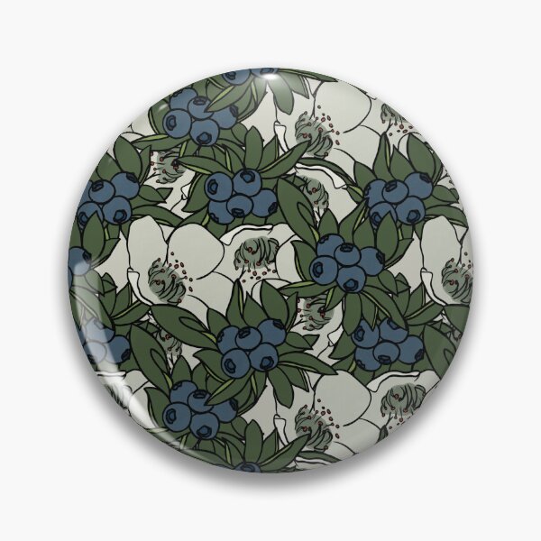 Item preview, Floral Blueberries Tiled designed and sold by littlestcherry.