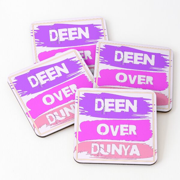 Item preview, Deen Over Dunya - Islamic Brushstroke Typography Reminder Streetwear Design (V.4) designed and sold by D-Islamic.