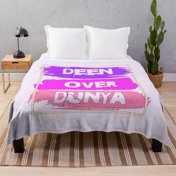 Item preview, Deen Over Dunya - Islamic Brushstroke Typography Reminder Streetwear Design (V.4) designed and sold by D-Islamic.