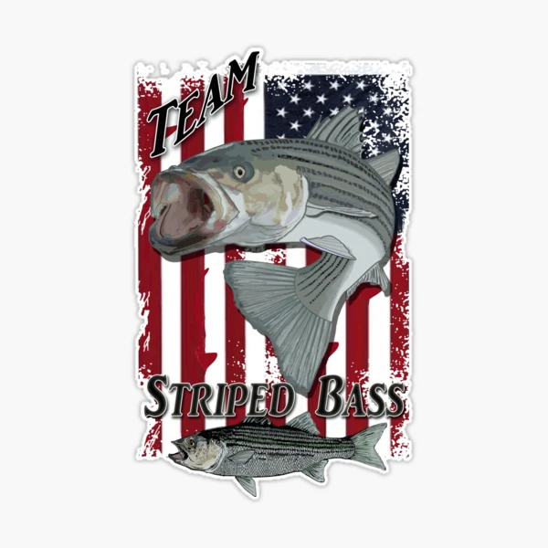 Team Striped bass Sticker for Sale by hookink