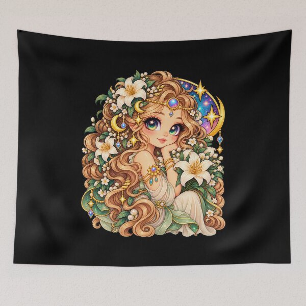 Item preview, Little Lily Stardust – Cute Kawaii Virgo Zodiac designed and sold by RockitBaby.