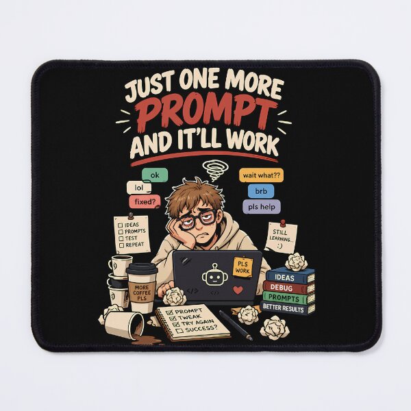 Item preview, Just One More Prompt and It’ll Work designed and sold by digijob.