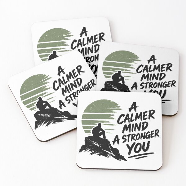 Item preview, A Calmer Mind A Stronger You Mindfulness Motivational Quote designed and sold by Aurevella.