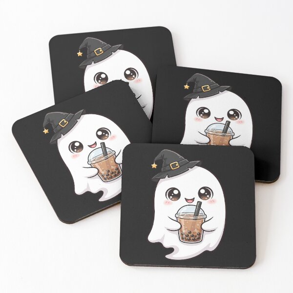 Item preview, Cute Ghost Boba Tea Witch Hat Halloween designed and sold by Cyber Gold Studio.