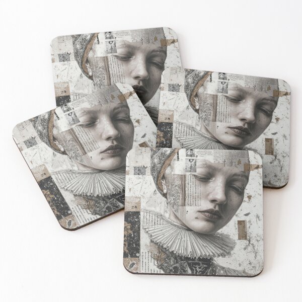 Item preview, Vintage Surreal Woman Newspaper Collage Portrait designed and sold by Mr Ai Shop.
