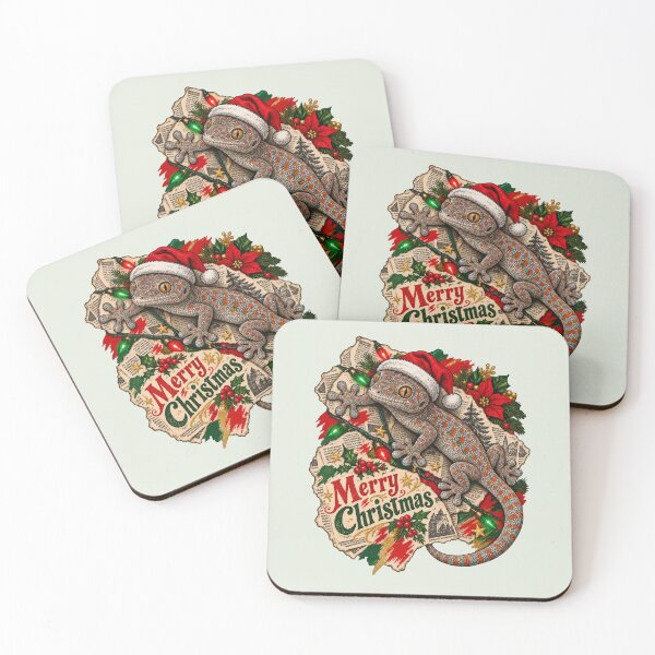 Item preview, Gecko discovers Christmas lights on newspaper tiles designed and sold by Honu2025.