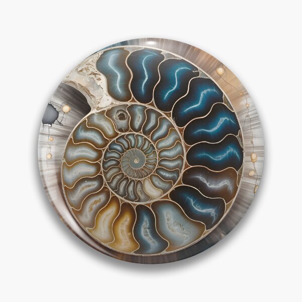 Item preview, Fossil Shell Cross Section – Abstract Ocean Agate Art designed and sold by jkrphoto.