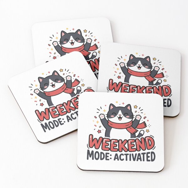 Item preview, Happy Weekend Mode Activated Cat designed and sold by PrintforDesign.