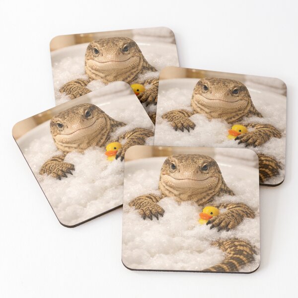 Item preview, Relaxed Savannah Monitor Bubble Bath designed and sold by Sillytoe.