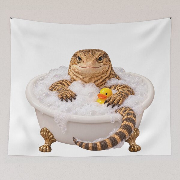Item preview, Pampered Savannah Monitor Bathtub designed and sold by Sillytoe.