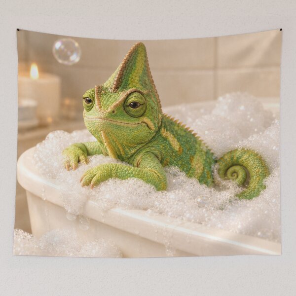 Item preview, Mellow Veiled Chameleon Bubble Bath designed and sold by Sillytoe.