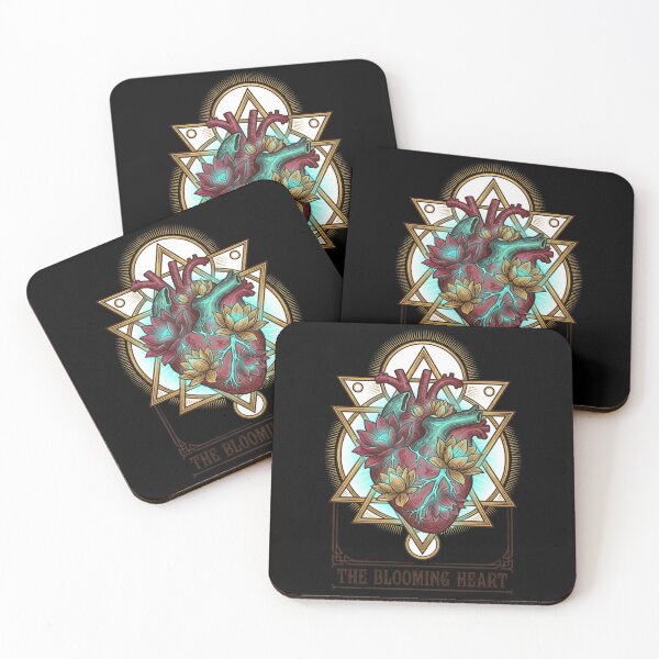 Item preview, The Blooming Heart Floral Anatomical Heart Sacred Geometry Tarot designed and sold by APPARELORY.