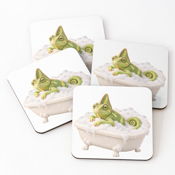 Item preview, Cozy Veiled Chameleon Bathtub designed and sold by Sillytoe.