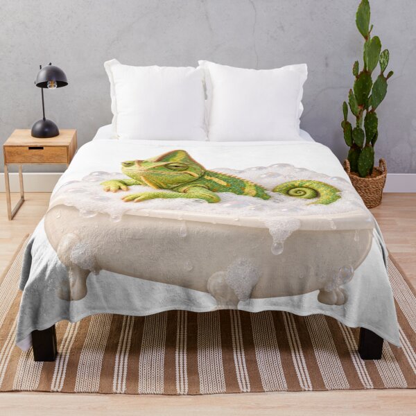 Item preview, Cozy Veiled Chameleon Bathtub designed and sold by Sillytoe.