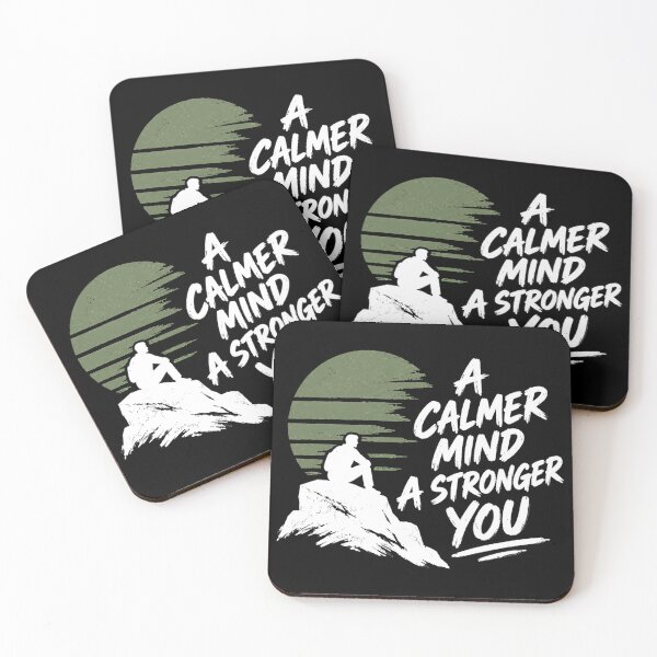 Item preview, A Calmer Mind A Stronger You Mindfulness Motivational Quote designed and sold by Aurevella.