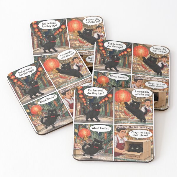 Item preview, When a Black Cat Meets Red Lanterns! ?? (Episode 6)    designed and sold by PetalsPaws.