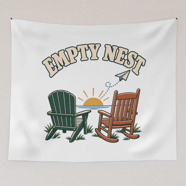 Item preview, Empty Nester Porch Chairs Illustration designed and sold by Philippa Shop.