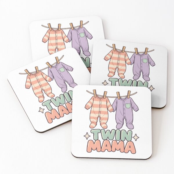 Item preview, Twin Mom Double Onesies Illustration designed and sold by Philippa Shop.