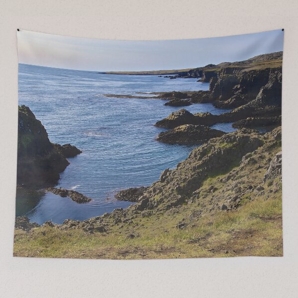 Item preview, Arnarstapi Ocean Cliffs Photography Digital Download designed and sold by Camera In Hand by Joel.