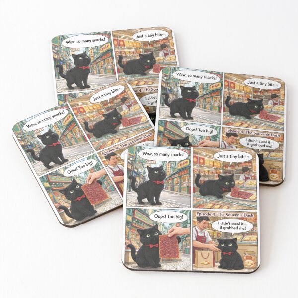 Item preview, When a Black Cat Goes Snack Shopping! ?? (Episode 4)    designed and sold by PetalsPaws.