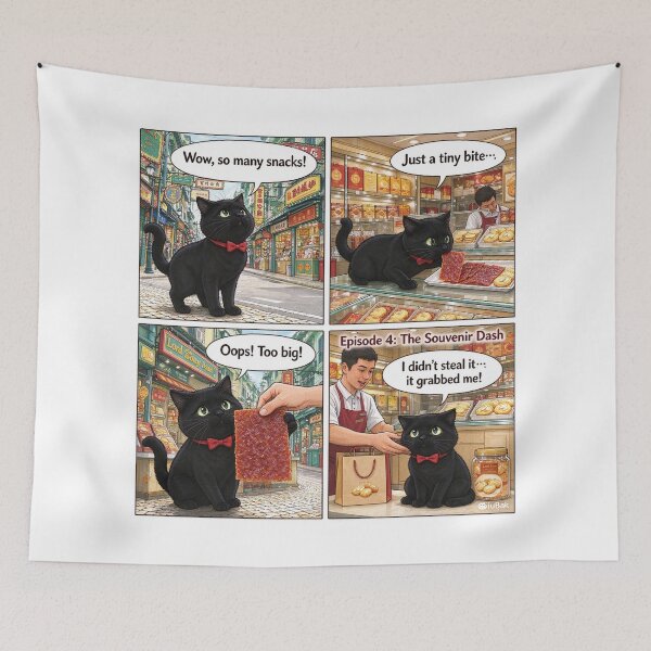 Item preview, When a Black Cat Goes Snack Shopping! ?? (Episode 4)    designed and sold by PetalsPaws.