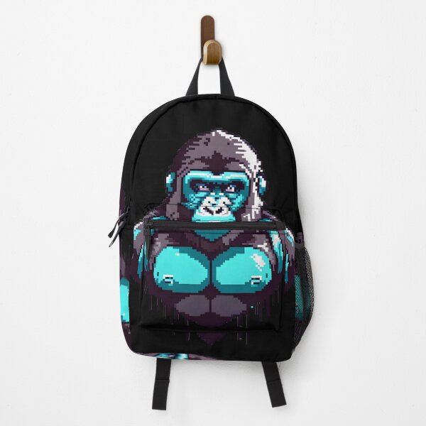Item preview, Pixel Gorilla - Buff Teal Gorilla Gym Art designed and sold by Jackson-Will.