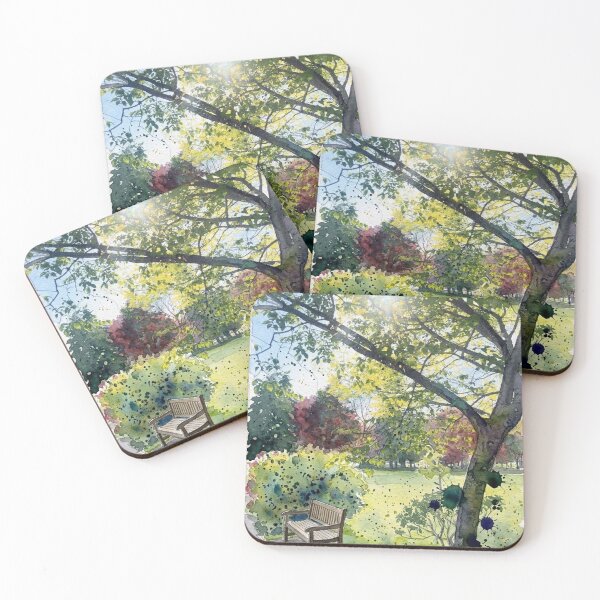 Item preview, Calm Park Bench under Dappled Light designed and sold by Astute-Artio-Photography.