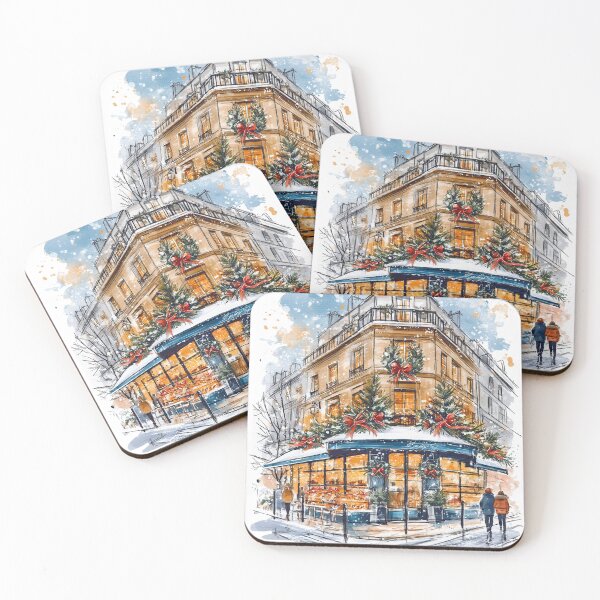 Item preview, Charming Winter Street Scene designed and sold by kolonjArt.