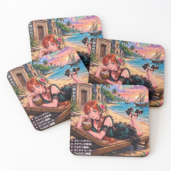 Item preview, Zanzibar, Tanzania — The Red-Haired Witch of the Turquoise Shores. designed and sold by DibujandoPorfa.