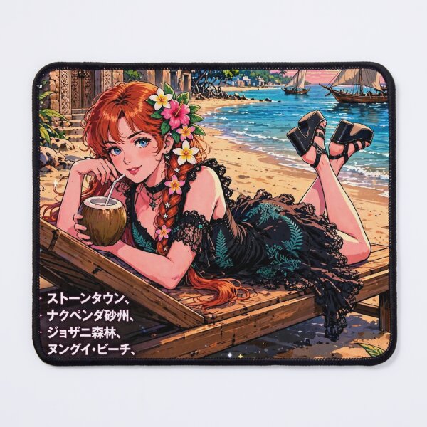 Item preview, Zanzibar, Tanzania — The Red-Haired Witch of the Turquoise Shores. designed and sold by DibujandoPorfa.